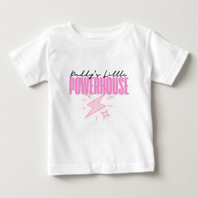 Camiseta De Bebé La pequeña central eléctrica de papá (Anverso)