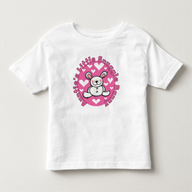 Camiseta De Bebé La pequeña conejita de la tía (Anverso)
