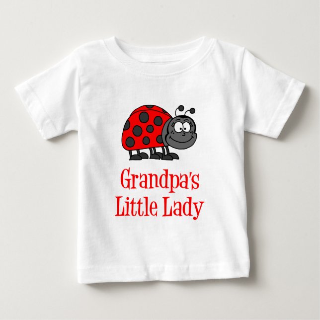 Camiseta De Bebé La pequeña dama del abuelo (Anverso)