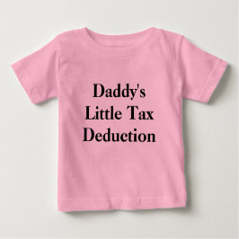 Camiseta De Bebé La pequeña deducción fiscal de papá