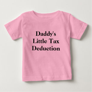 Camiseta De Bebé La pequeña deducción fiscal de papá