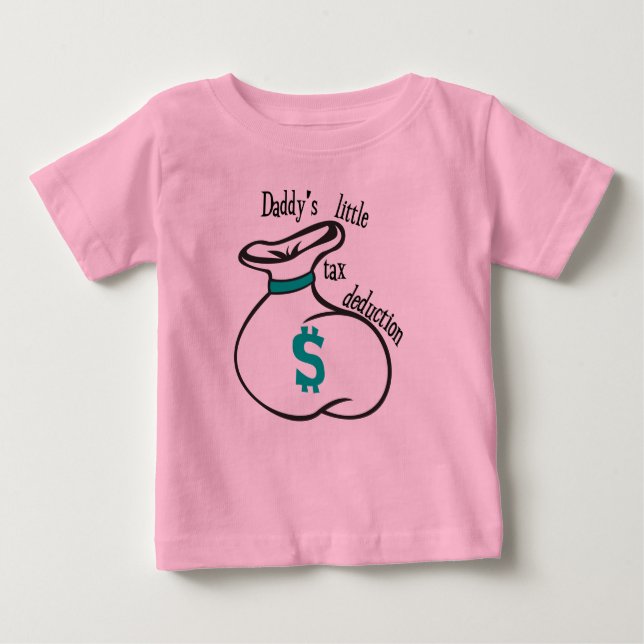 Camiseta De Bebé La pequeña deducción fiscal de papá (Anverso)