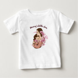 Camiseta De Bebé La pequeña estrella de mamá