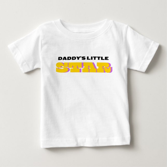 Camiseta De Bebé La pequeña estrella de papá (Anverso)