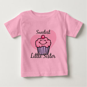 Camiseta De Bebé La pequeña hermana más dulce