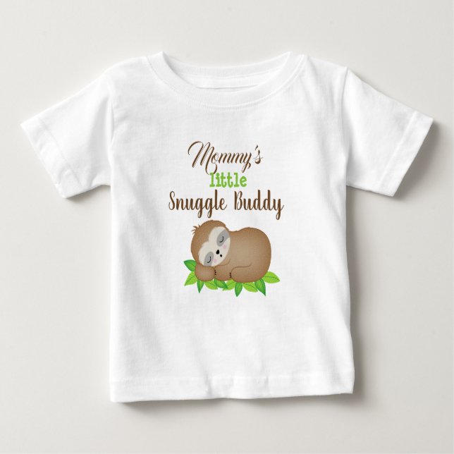 Camiseta De Bebé La pequeña malabarista de mamá Sloth (Anverso)
