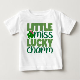 Camiseta De Bebé La pequeña Miss Lucky Charm