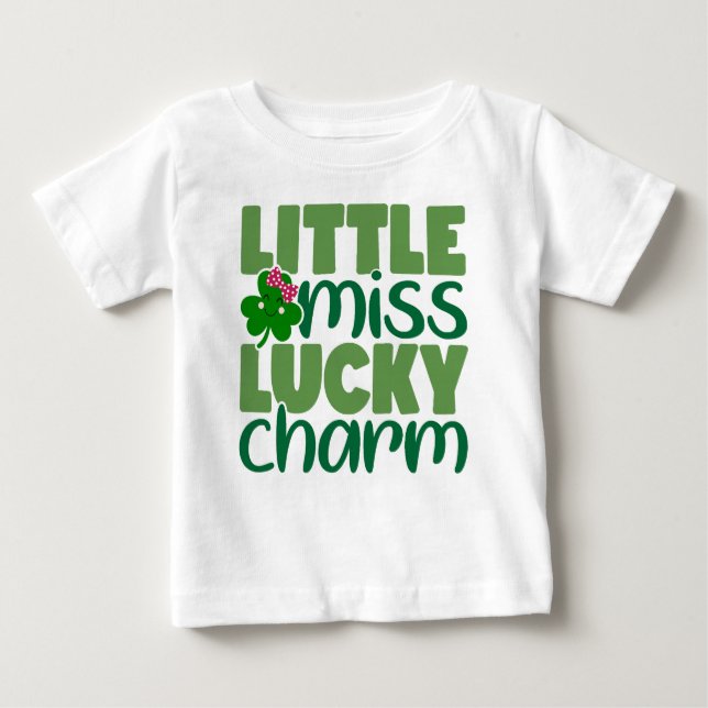 Camiseta De Bebé La pequeña Miss Lucky Charm (Anverso)