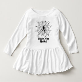 Camiseta De Bebé La pequeña Miss Muffet araña negra en los niños de