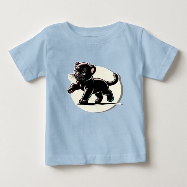 Camiseta De Bebé La pequeña pantera de mamá (Anverso)