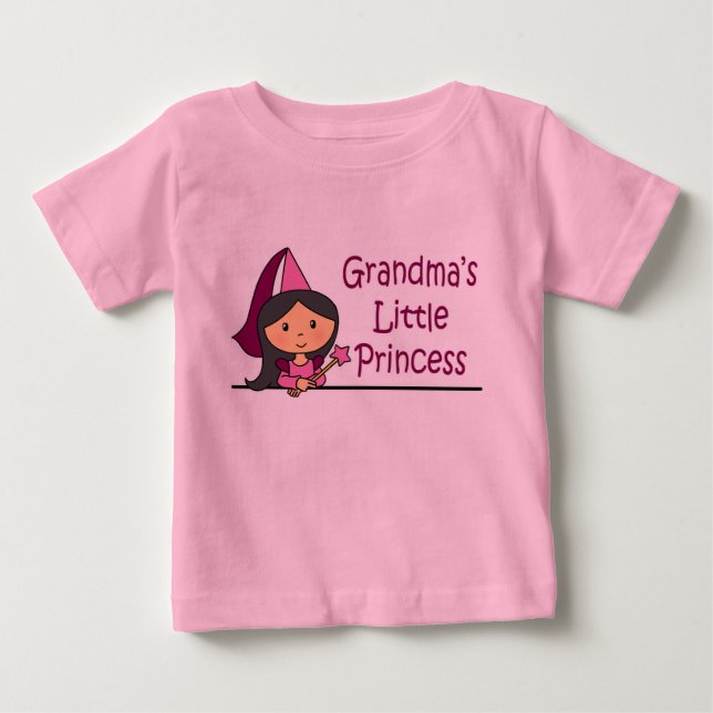 Camiseta De Bebé La pequeña princesa de la abuela (Anverso)