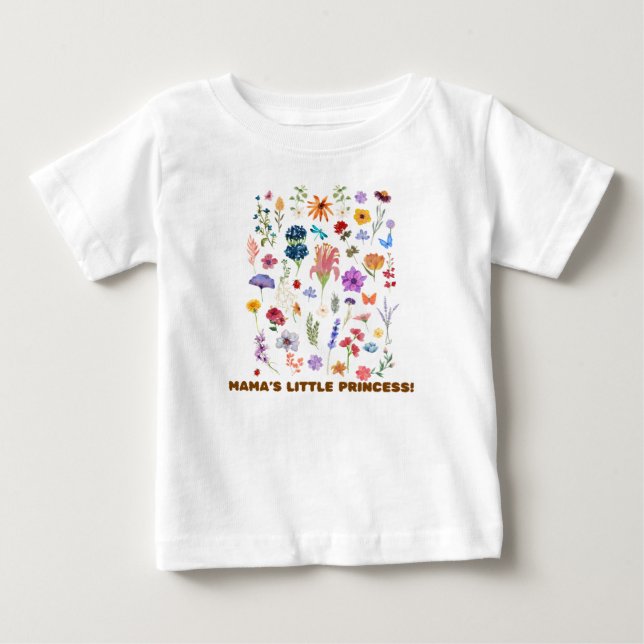 Camiseta De Bebé La pequeña princesa de mamá (Anverso)