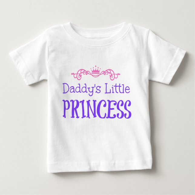 Camiseta De Bebé La pequeña princesa de papá (Anverso)