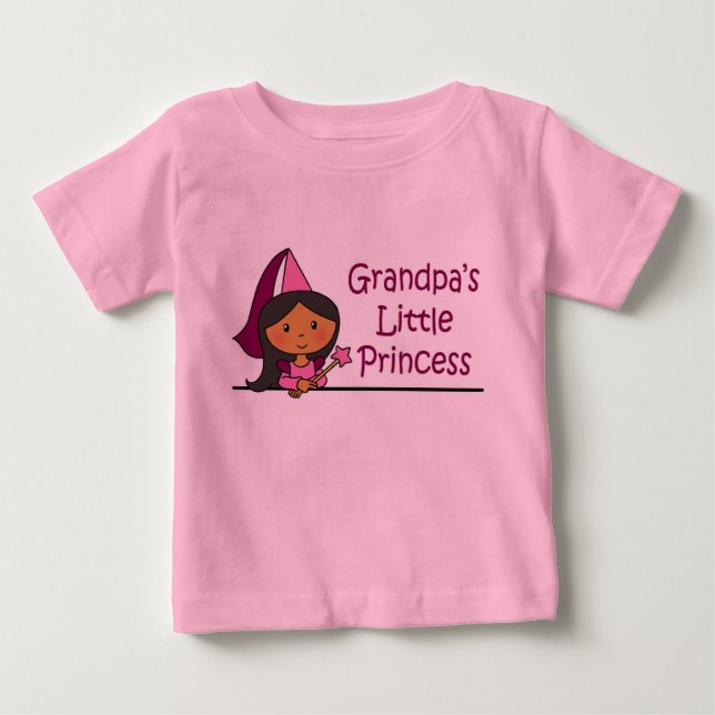 Camiseta De Bebé La pequeña princesa del abuelo (Anverso)