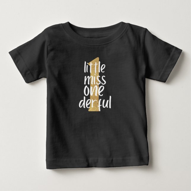 Camiseta De Bebé La pequeña señorita de oro un desgraciado fiesta d (Anverso)
