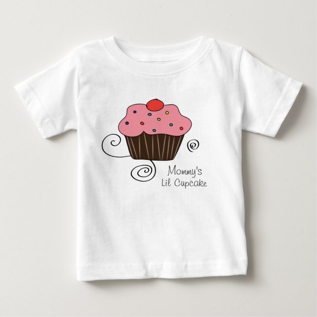 Camiseta De Bebé La pequeña tarta de mamá (Anverso)