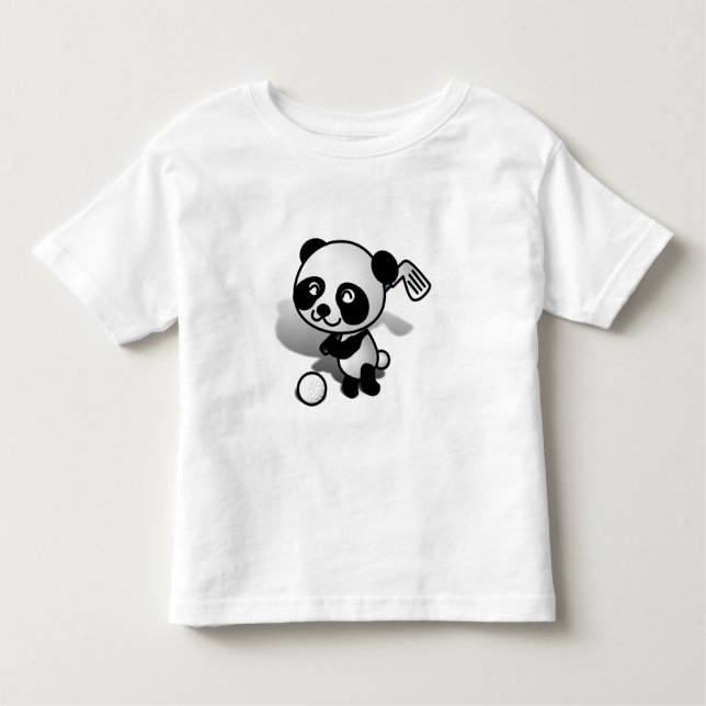 Camiseta De Bebé La personalizado Baby Panda lleva el golf en Green (Anverso)