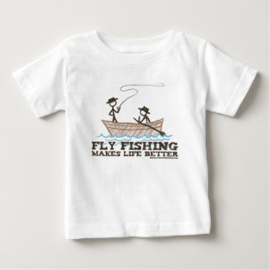 Camiseta De Bebé La pesca de mosca mejora la vida