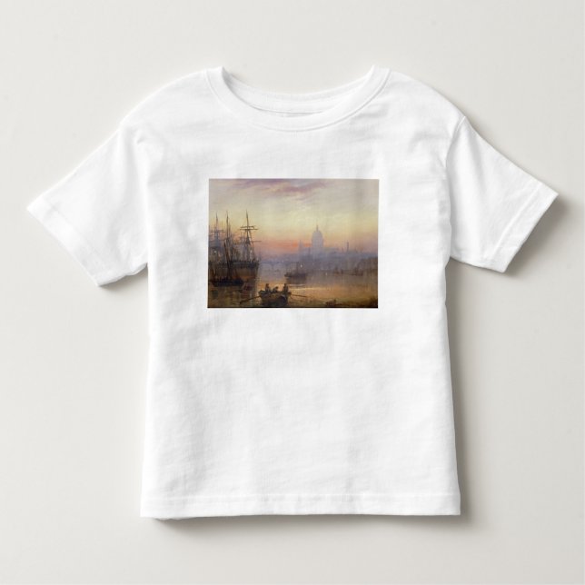 Camiseta De Bebé La piscina de Londres en el ocaso, 1876 (Anverso)
