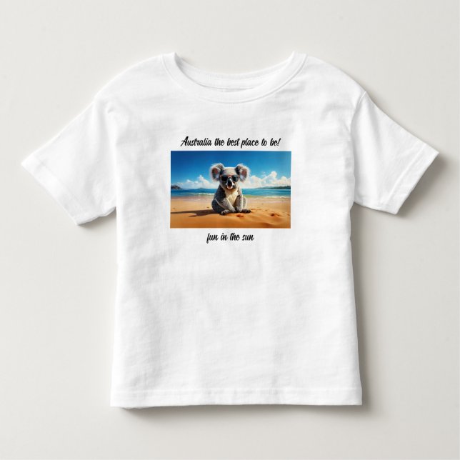 Camiseta De Bebé ¡La playa de arena de Koala Australia es el mejor  (Anverso)