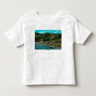 Camiseta De Bebé La playa de baño en Avalon, isla de Catalina