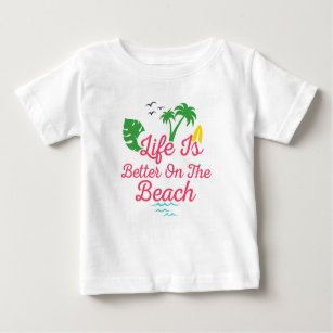 Camiseta De Bebé la playa es mejor