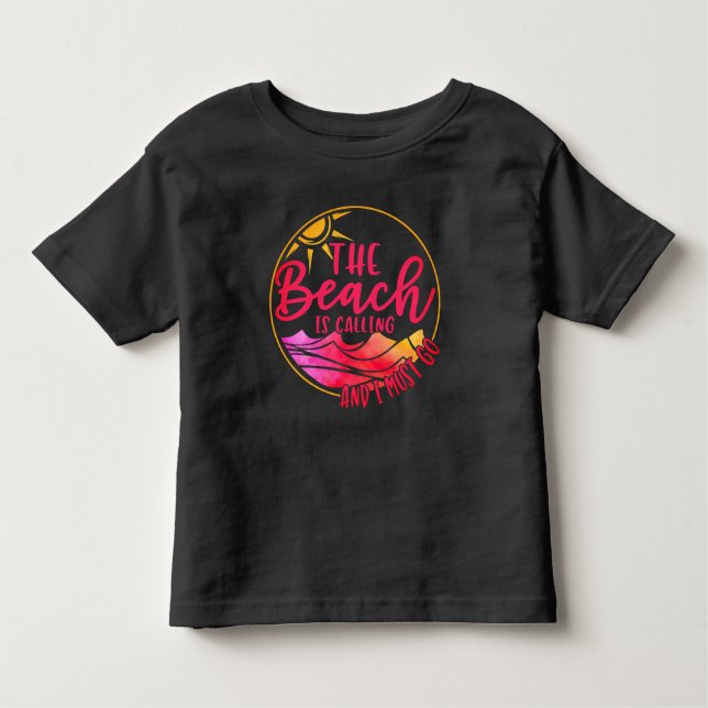 Camiseta De Bebé La playa está llamando y debo ir al 76767 (Anverso)