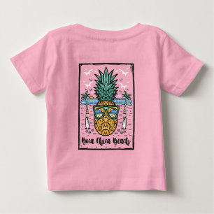 Camiseta De Bebé La playa Retro Boca Chica a ambos lados de una obr