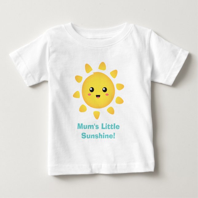 Camiseta De Bebé La poca sol de la mamá de la felicidad (Anverso)