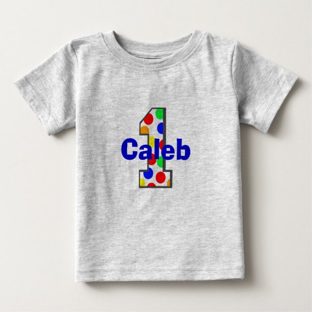 Camiseta De Bebé La polca arcoiris con los puntos de la primera cam (Anverso)