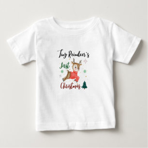 Camiseta De Bebé La primera Navidad de los pequeños renos
