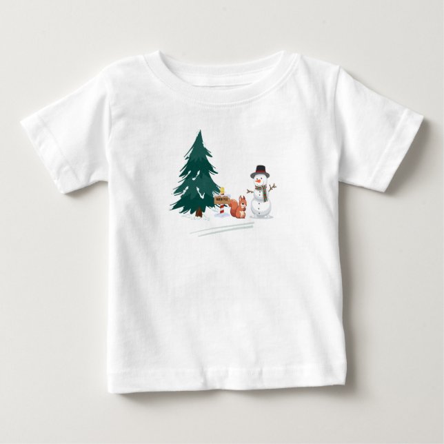 Camiseta De Bebé La primera Navidad del bebé (Anverso)