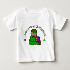 Camiseta De Bebé La primera Navidad del bebé Elfo bebé (AA2)