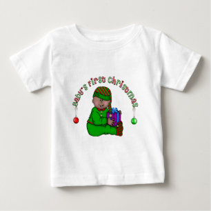 Camiseta De Bebé La primera Navidad del bebé Elfo bebé (AA2)