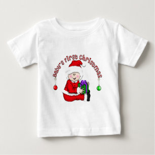 Camiseta De Bebé La primera Navidad del bebé Santa bebé (CA1)