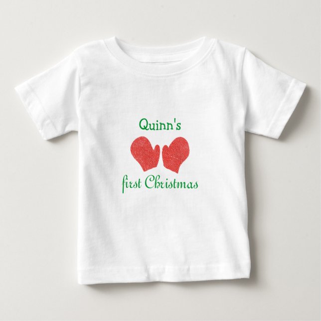 Camiseta De Bebé La primera Navidad del bebé T (Anverso)