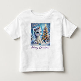 Camiseta De Bebé La Primera Navidad del Bebé Unicornio
