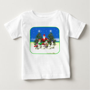 Camiseta De Bebé La primera parada de Santa en Navidad