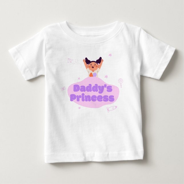 Camiseta De Bebé La princesa de papá es feliz (Anverso)