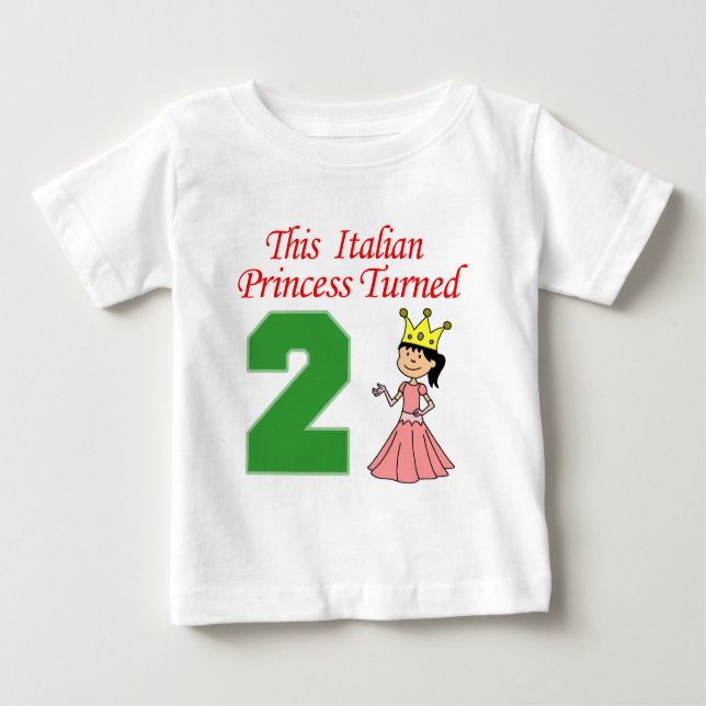Camiseta De Bebé La princesa italiana se convirtió en dos (Anverso)