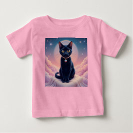 Camiseta De Bebé La Reina Del Cielo Del Gato Negro