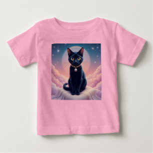 Camiseta De Bebé La Reina Del Cielo Del Gato Negro