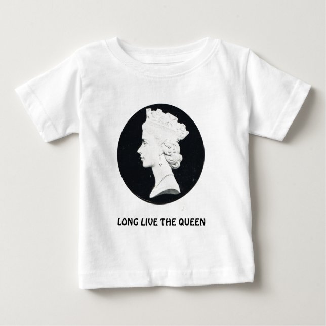 Camiseta De Bebé La reina Elizabeth II, vive de largo la reina (Anverso)