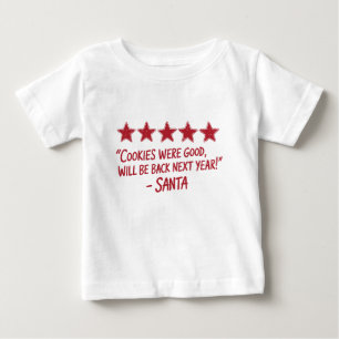 Camiseta De Bebé La reseña de 5 estrellas de Santa - Diseño de Navi