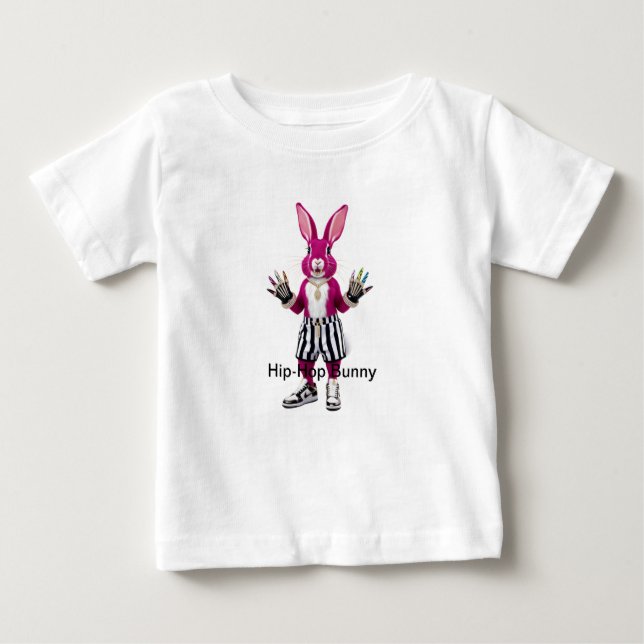Camiseta De Bebé "La revolución del conejo de glam" (Anverso)