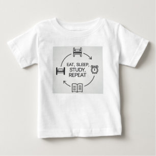 Camiseta De Bebé La rutina de los estudiantes más avanzada