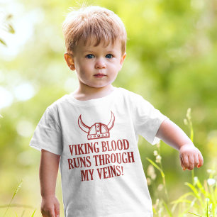 Camiseta De Bebé La sangre vikinga corre por mis venas