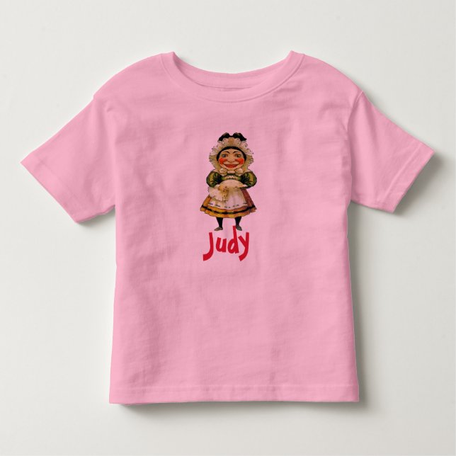 Camiseta De Bebé La señorita Judy Puppet, agrega texto (Anverso)