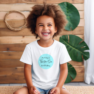 Camiseta De Bebé La sirena afroamericana dos cumpleaños del mar