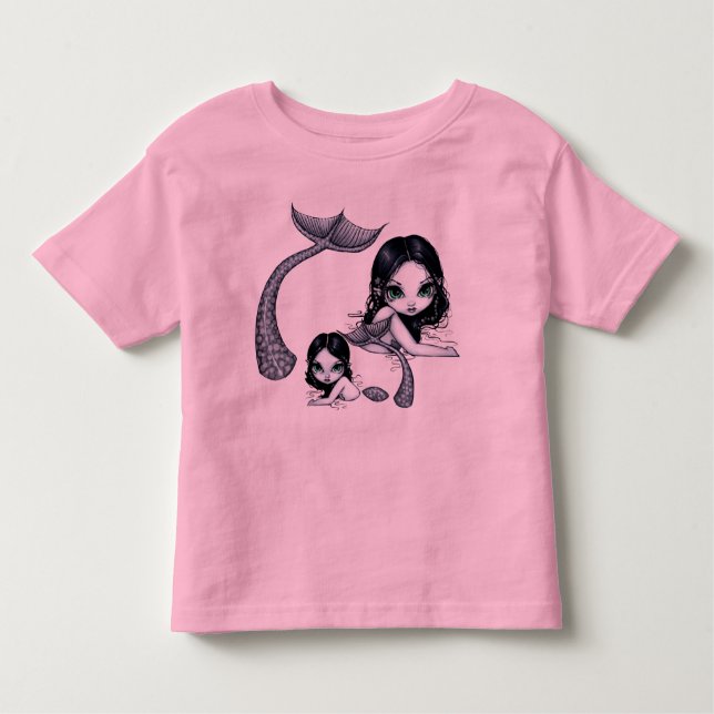 Camiseta De Bebé La sirena madre y la camisas infantiles (Anverso)
